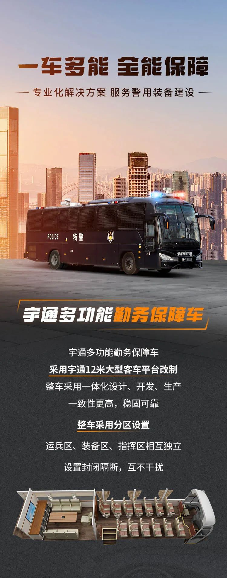乐天堂官网多功能勤务保障车一车多能，专业服务警用装备建设！