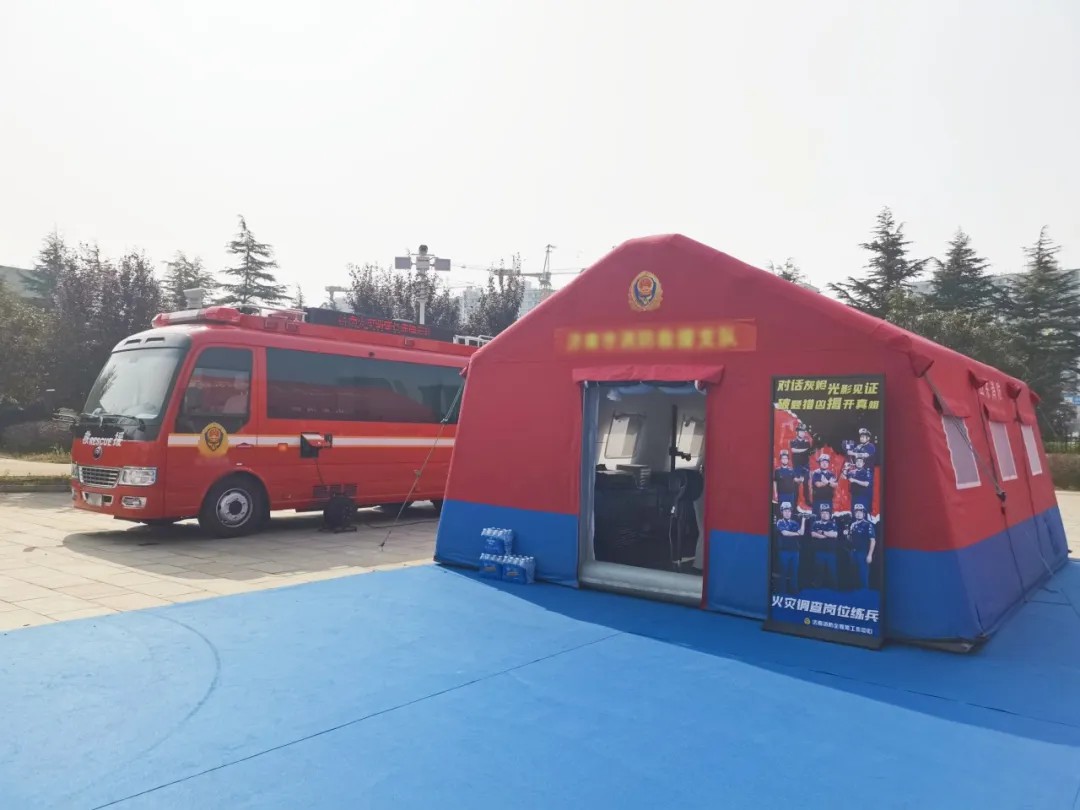 专业支撑专业，乐天堂官网勘察消防车参演2024年度山东全省消防监督岗位演练活动！